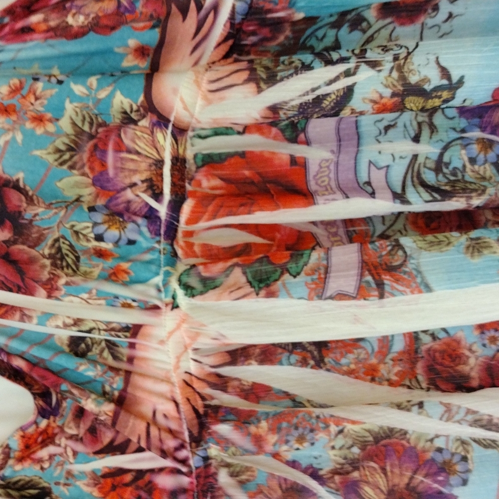 AMAZING ARTSY DRESS! ❤️ S Twelve, would say sz 5...Floral and Rhinestones - Picture 7 of 14